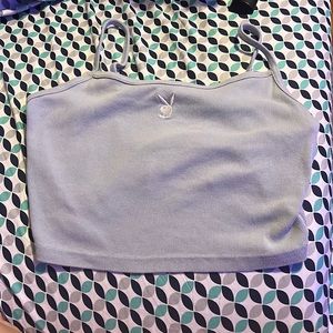 pacsun playboy tank, light blue